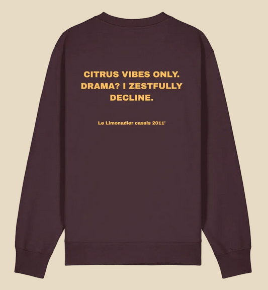 Sweat col rond CITRUS VIBES ONLY